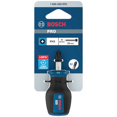 BOSCH 1600A039TH Yıldız Uçlu Topaç Tornavida PH3 x 25 mm