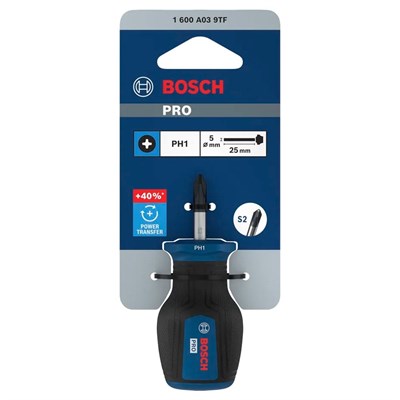 BOSCH 1600A039TF Yıldız Uçlu Topaç Tornavida PH1 x 25 mm