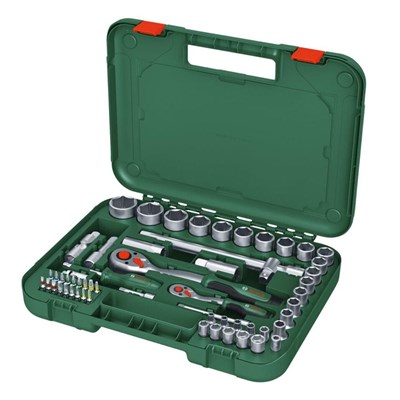 BOSCH 1600A02Z9G 1/4 ve 1/2 Altı Köşe Lokma Takımı 56 Parça