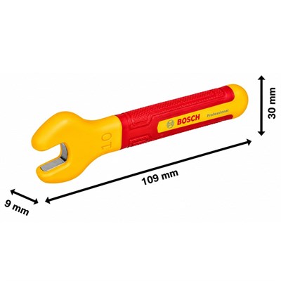 BOSCH 1600A02NF0 Açık Ağız Anahtar Izoleli VDE 10 mm