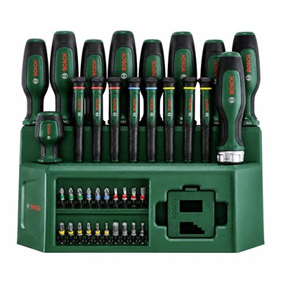BOSCH 1600A02Z9L Düz Yıldız Tornavida Klemens ve Bits Uç Seti 39 Parça