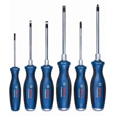 BOSCH 1600A016BF Düz ve Yıldız Uçlu Tornavida Takımı 6 Parça