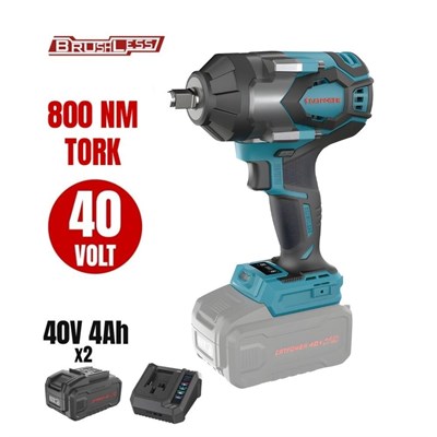 CATPOWER 1/2 Kömürsüz Akülü Somun Sıkma Çift Akülü Li-Ion 40V 4Ah