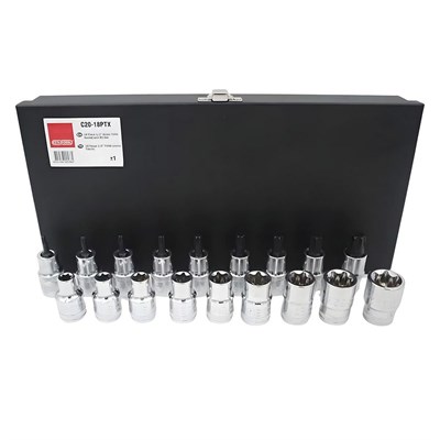 CETA FORM C20-18PTX 1/2 Torx Uçlu Lokma Takımı Metal Kutulu 18 Parça