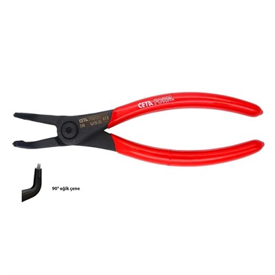 CETA FORM E65-44-0140/0 Dış Segman Pensesi Eğri Uçlu Yaylı 140 mm
