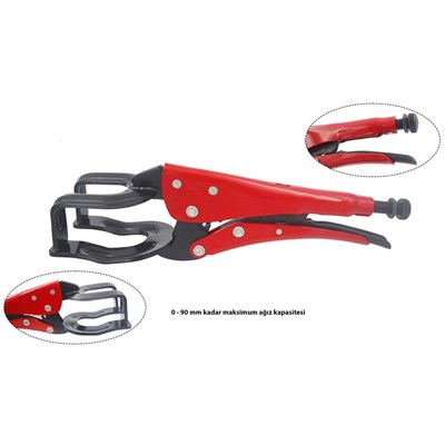 CETA FORM E53-280-2 Kaynakçı Ayarlı Pense Düz Uçlu X -Grip 280 mm