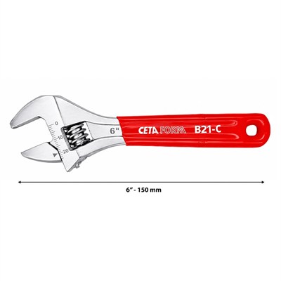 CETA FORM B21-150C Kurbağacık Anahtar Krom Kaplamalı 150 Mm