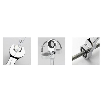 CETA FORM B06-18 Mafsallı Cırcır Kombine Anahtar Düz 18 mm