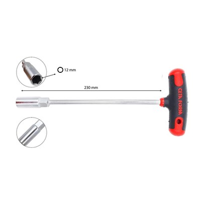 CETA FORM K20-12 T Saplı Lokma Anahtar 12 mm
