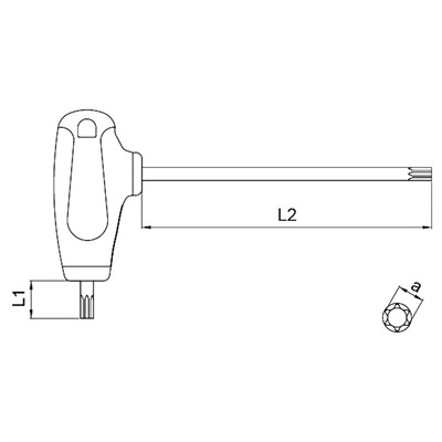 CETA FORM K12-015-100 T15 T Saplı Torx Allen Anahtar