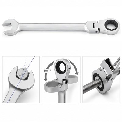 FIXMAX Mafsallı Cırcır Kombine Anahtar 8 mm