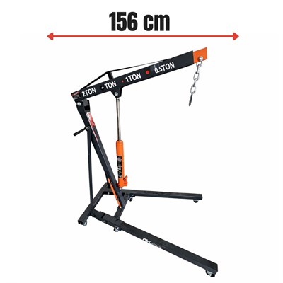 FRIKO 2 Ton Katlanır Hidrolik Vinç - Motor Kaldırma Caraskalı