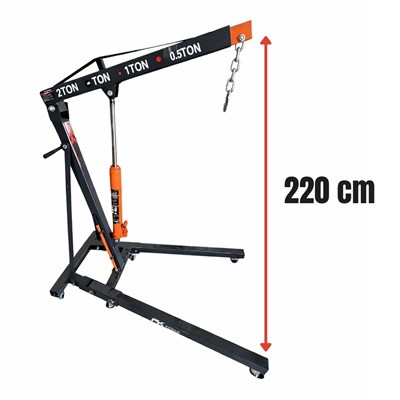 FRIKO 2 Ton Katlanır Hidrolik Vinç - Motor Kaldırma Caraskalı