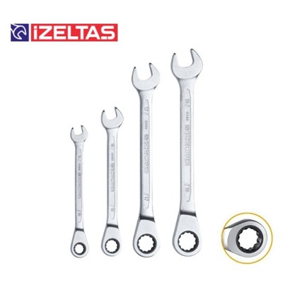 IZELTAS 13000005343 Cırcır Kombine Anahtar Takımı 4 Parça