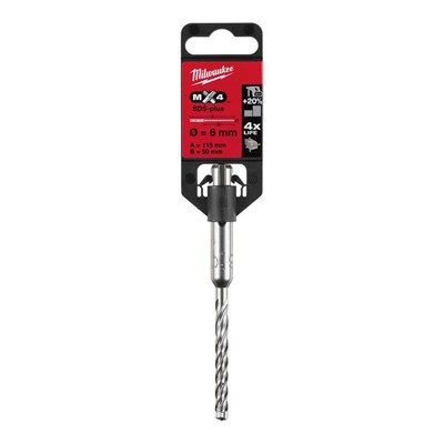 MILWAUKEE SDS-PLUS MX4 Elmaslı Matkap Ucu 6 x 115 mm