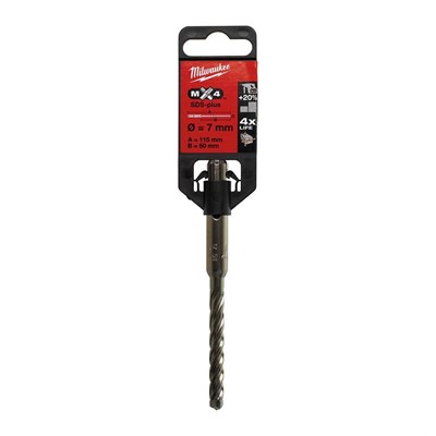 MILWAUKEE SDS-PLUS MX4 Elmaslı Matkap Ucu 7 x 115 mm