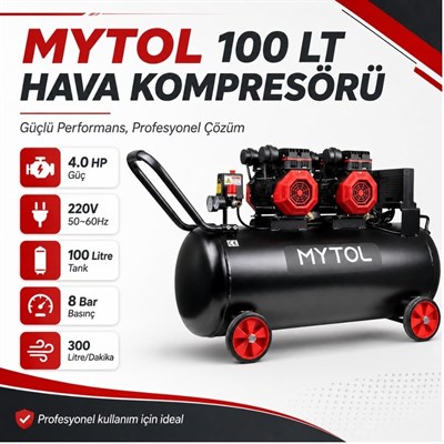 MYTOL MYK1001 Hava Kompresörü Yüksek Hızlı 100 LT 4 HP