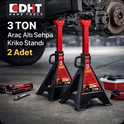 PRODHT D12010003 3 Ton Araç Altı Sehpa Kriko Standı 2 Adet