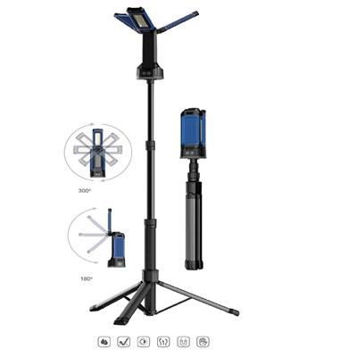 RICO 013-RC0039 Tripodlu Şarjlı Led Çalışma Lambası