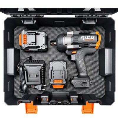 RICO 028-RE0011 1/2 Akülü Darbeli Somun Sıkma Ve Sökme Makinesi Kömürsüz 1300Nm 20V 6 Ah