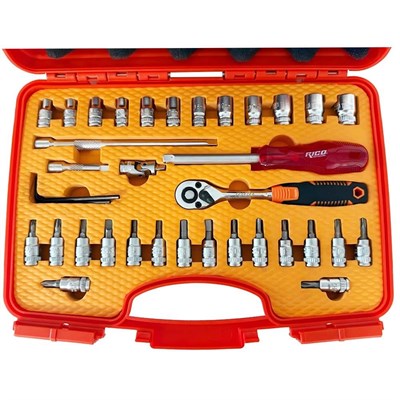 RICO 007-RC4512 1/4 Altı Köşe Lokma Takımı ve Bits Uç Seti 40 Parça