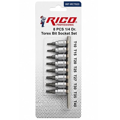RICO 1/4 Lokmalı Torx Uç 8 Parça
