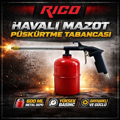 RICO 013-RC0004 Havalı Mazot Püskürtme Tabancası Metal 600 ml