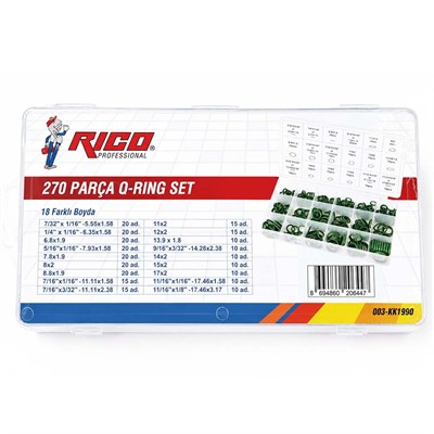 RICO 003-KK1990 O-Ring Seti Kauçuk Isıya Dayanıklı Conta Seti