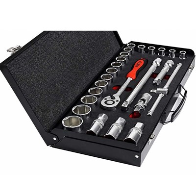 RICO 006-RC1126 1/2 Altı Köşe Lokma Takımı Vidalı Tip 25 Parça