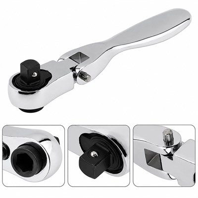 RICO 007-RC2009 1/4 Mafsallı Lokma Cırcır Kolu 72 Diş Mini 2 in 1