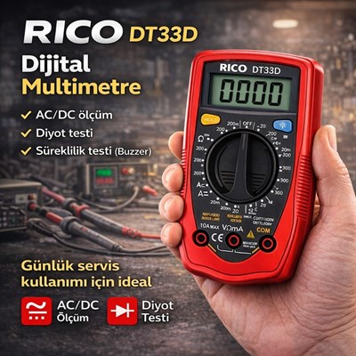 RICO 011-RC0033 UT 33D Digital Multimetre