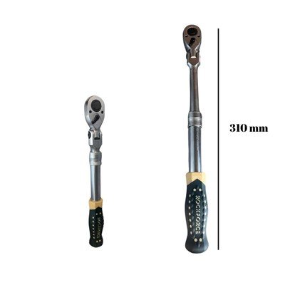 ROCKFORCE 1/2 Mafsallı Uzatmalı Lokma Cırcır Kolu 310 Mm