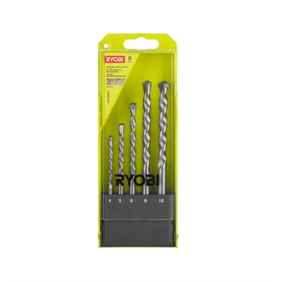 RYOBI RAK05MD Beton Matkap Ucu Seti 4 - 5 - 6 - 8 - 10 mm 5 Parça