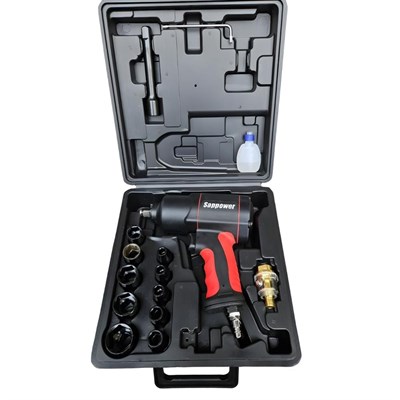 SAPPOWER IW-3C6K 1/2 Havalı Somun Sıkma Ve Sökme Tabanca Seti 1600 Nm
