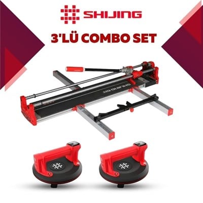 SHIJING TOOLS Manuel Kesici ve Dijital Vantuz 3lü Pro Set
