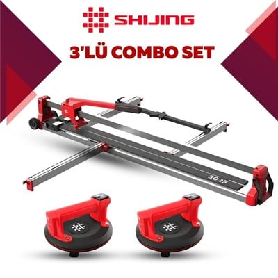 SHIJING TOOLS Manuel Kesici ve Dijital Vantuz 3lü Pro Set