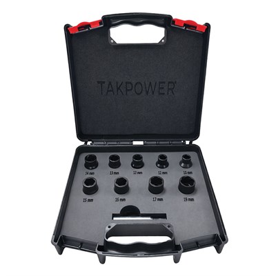 TAKPOWER 1/2 Twist Lokma Seti Hasarlı Cıvata ve Somun Sökme 9 Parça