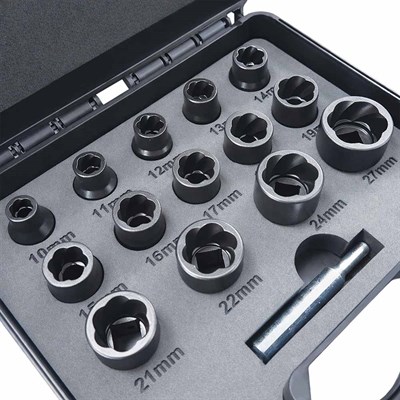 TAKPOWER 1/2 Twist Lokma Seti Hasarlı Cıvata ve Somun Sökme 14 Parça