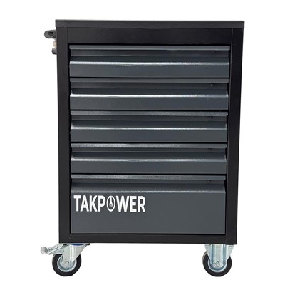 TAKPOWER 172 Parça Dolu Takım Arabası 5 Çekmeceli İzeltaş El Aletleri - Antrasit