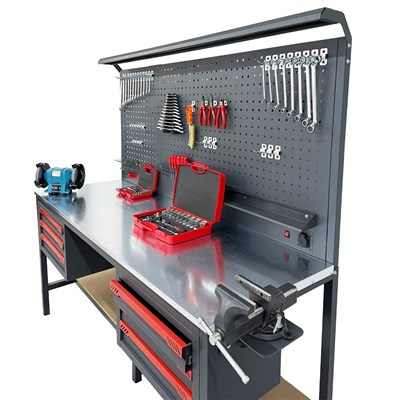 TAKPOWER 2 Metre Dolu Takım Tezgahı 6 Çekmeceli Premium