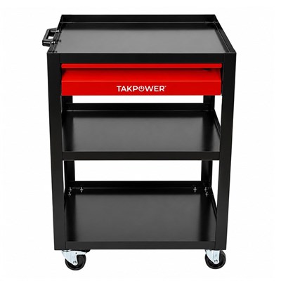 TAKPOWER 3 Gözlü 1 Çekmeceli Parça Taşıma Arabası Kırmızı