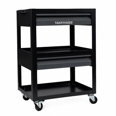 TAKPOWER TAR4409-A 3 Gözlü 2 Çekmeceli Parça Taşıma Arabası Antrasit