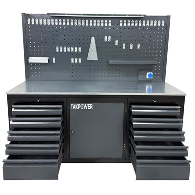 TAKPOWER TTR4410 2 Metre Takım Tezgahı 10 Çekmeceli 1 Dolaplı