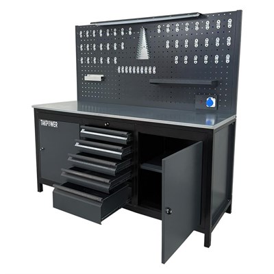 TAKPOWER TTR4411 2 Metre Takım Tezgahı 5 Çekmeceli 2 Dolaplı