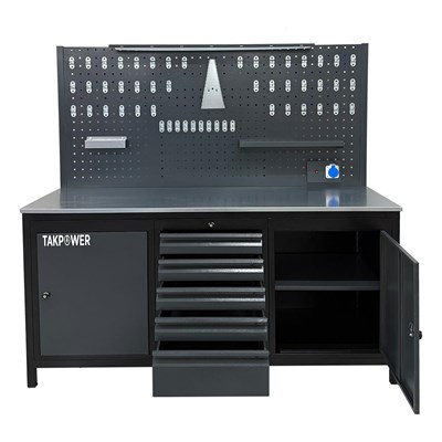 TAKPOWER TTR4411 2 Metre Takım Tezgahı 5 Çekmeceli 2 Dolaplı