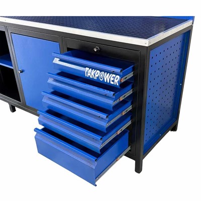 TAKPOWER TTR4430 3 Metre Takım Tezgahı 10 Çekmeceli 2 Dolaplı Ara Bölmeli