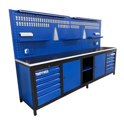 TAKPOWER TTR4430 3 Metre Takım Tezgahı 10 Çekmeceli 2 Dolaplı Ara Bölmeli