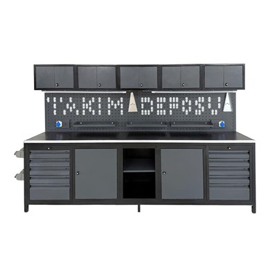 TAKPOWER TTR4431 3 Metre Takım Tezgahı 10 Çekmeceli 10 Dolaplı Ara Bölmeli