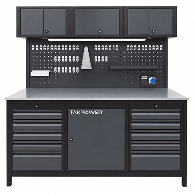 TAKPOWER Takım Tezgahı ve Takım Arabası Premium Atölye Seti Antrasit