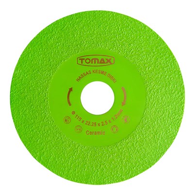 TOMAX Hassas Seramik Kesici Disk İnce Kesim 1.2 x 115 mm Yeşil